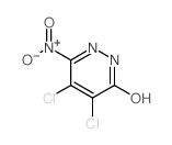 3-羟基-4,5-二氯-6-硝基哒嗪 结构式
