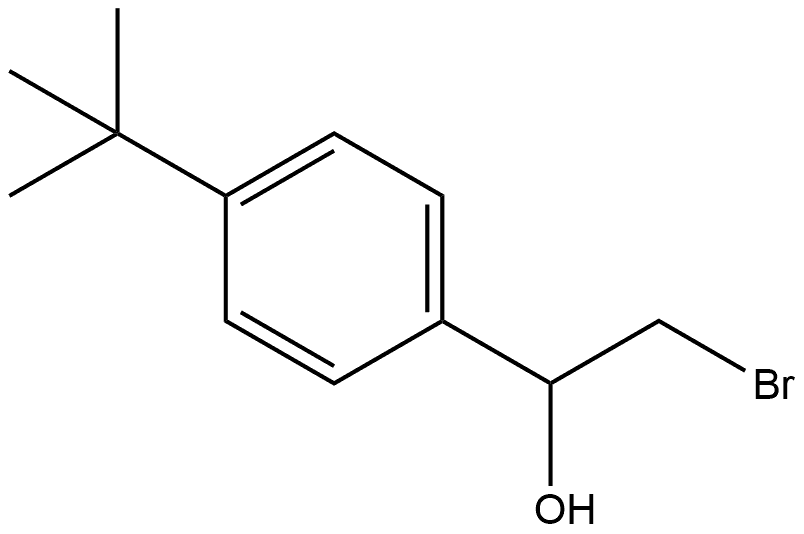 2-溴-1-(4-(叔丁基)苯基)乙醇-1-醇 结构式