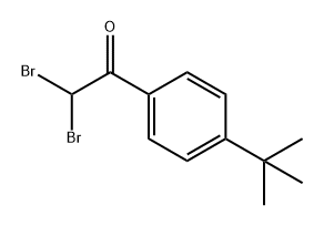 2,2-二溴-1-[4-(1,1-二甲基乙基)苯基]-乙酮 结构式
