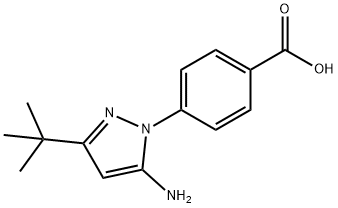 4-(5-氨基-3-叔丁基-吡唑-1-基)-苯甲酸 结构式