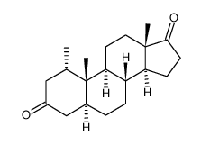 1α-甲基-5α-雄甾烷-3,17-二酮 结构式