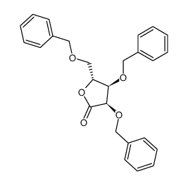 2,3,5-三苄氧基-D-阿拉伯糖酸-1,4-内酯 结构式