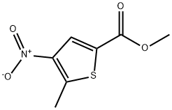 5-甲基-4-硝基噻吩-2-甲酸甲酯 结构式