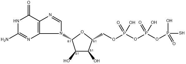 鸟苷-5'-γ-硫代三磷酸钠盐 结构式