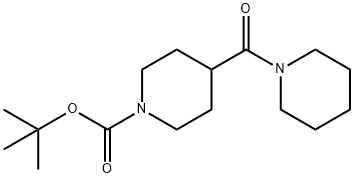 4-(哌啶-1-羰基)-哌啶-1-甲酸叔丁酯 结构式