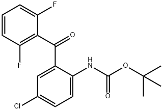 [4-氯-2-(2,6-二氟苄基)苯基]-氨基甲酸-1,1-二甲基乙酯 结构式