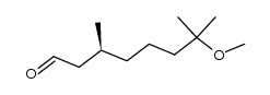 S-(-)-7-甲氧基-3,7-二甲基辛醛 结构式