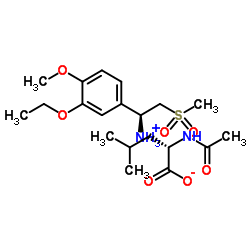 (S)-1-(3-乙氧基-4-甲氧基苯基)-2-(甲基磺酰基)乙胺 N-乙酰基-L-亮氨酸盐 结构式