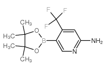 2-氨基-4-三氟甲基-5-吡啶硼酸哪醇酯 结构式