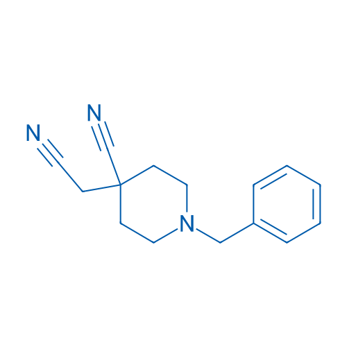 1-苄基-4-氰甲基-哌啶-4-腈 结构式