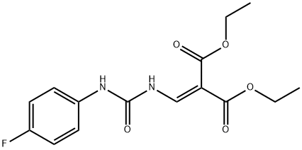 2-[3-(4-氟苯基)脲亚甲基]丙二酸二乙酯 结构式