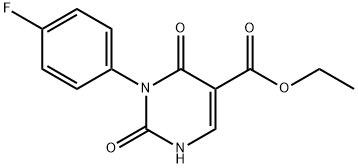 3-(4-氟苯基)-2,4-二氧代-1,2,3,4-四氢嘧啶-5-羧酸乙酯 结构式