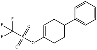 4-苯基环己-1-烯-1-基三氟甲磺酸酯 结构式