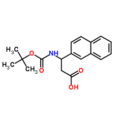 BOC-3-氨基-3-(2-萘基)丙酸 结构式