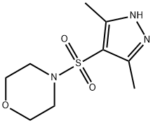 4-(3,5-二甲基-1H-吡唑-4-磺酰基)吗啉 结构式