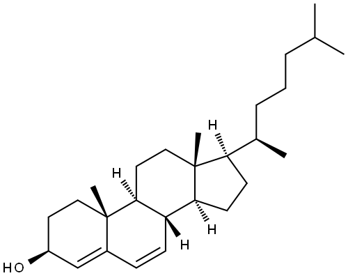 胆甾-4,6-二烯-3-醇 结构式