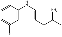 4-氟-α-甲基-1H-吲哚-3-乙胺 结构式