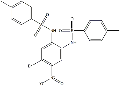 N,N'-(4-溴-5-硝基-1,2-苯基)双(4-甲基苯磺酰胺) 结构式