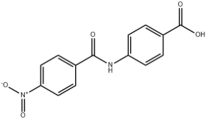 4-[(4-硝基苯甲酰)氨基]苯甲酸 结构式