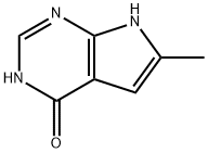 6-甲基-1,7-二氢-4H-吡咯并[2,3-d]嘧啶-4-酮 结构式