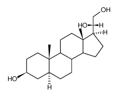 (3α,5β)-孕烷-3,20,21-三醇 结构式