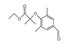 2-(4-甲酰基-2,6-二甲基苯氧基)-2-甲基丙酸乙酯 结构式