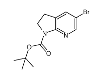 5-溴-2,3-二氢-1H-吡咯并[2,3-b]吡啶-1-羧酸叔丁酯 结构式
