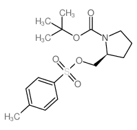(S)-2-(甲苯磺酰氧基甲基)吡咯烷-1-甲酸叔丁酯 结构式