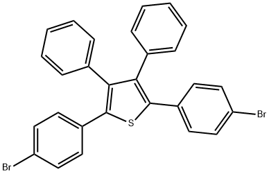 2,5-双-(4-溴苯基)-3,4-二苯基噻吩 结构式