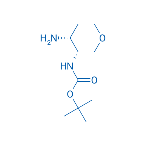 ((3R,4R)-4-氨基四氢-2H-吡喃-3-基)氨基甲酸叔丁酯 结构式