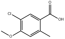 5-氯-4-甲氧基-2-甲基苯甲酸 结构式