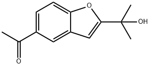 5-乙酰基-2-(1-羟基-1-甲基乙基)苯并呋喃 结构式