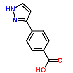 4-(1H-吡唑-3-基)苯甲酸 结构式