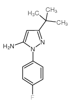 3-叔丁基-1-(4-氟苯基)-1H-吡唑-5-胺 结构式