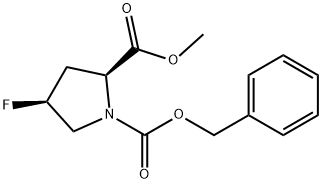 (2S,4S)-1-苄基-2-甲基-4-氟吡咯烷-1,2-二羧酸 结构式