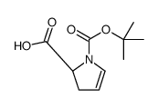 (S)-1-叔丁氧羰基-2,3-二氢-1H-吡咯-2-羧酸 结构式