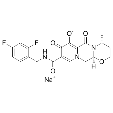 度鲁特韦钠 结构式
