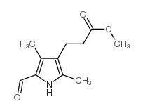 5-甲酰基-2,4-二甲基吡咯-3-丙酸甲酯 结构式