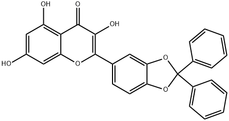 2-(2,2-二苯基苯并[d][1,3]二氧杂环戊烯-5-基)-3,5,7-三羟基-4H-色烯-4-酮 结构式