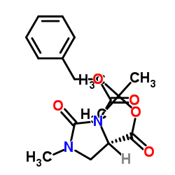 (4S)-3-苯甲氧羰基-1-甲基-2-氧代咪唑啉-4-羧酸叔丁酯 结构式
