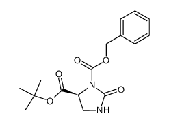 (4S)-3-苯甲氧羰基-2-氧代咪唑啉-4-羧酸叔丁酯 结构式