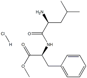 (S)-甲基 2-((S)-2-氨基-4-甲基戊酰胺基)-3-苯基丙酸酯 盐酸盐 结构式