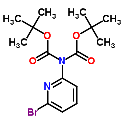 6-(二叔丁氧羰基氨基)-2-溴吡啶 结构式