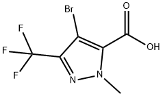 4-溴-1-甲基-3-(三氟甲基)-1H-吡唑-5-羧酸 结构式