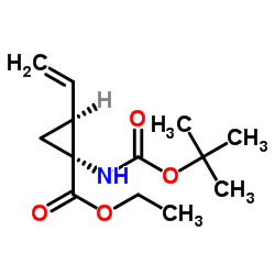 (1R,2S)-REL-1-[[(1,1-二甲基乙氧基)羰基]氨基]-2-乙烯基-环丙羧酸乙酯 结构式