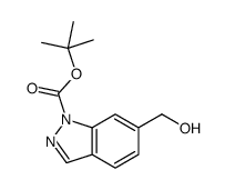 6-(羟甲基)-1H-吲唑-1-甲酸叔丁酯 结构式