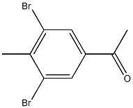1-(3,5-二溴-4-甲基苯基)乙酮 结构式