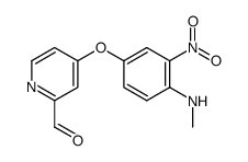 4-[4-(甲基氨基)-3-硝基苯氧基]-2-吡啶甲醛 结构式