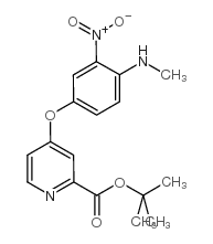 4-[4-(甲氨基)-3-硝基苯氧基]-2-吡啶羧酸-1,1-二甲基乙酯 结构式