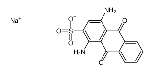 1,4-二氨基蒽醌-2-磺酸钠 结构式